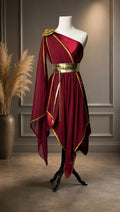 Dance Dress- Red- Include Gold Belt