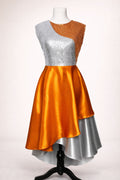 Dance Dress- Orange and Silver