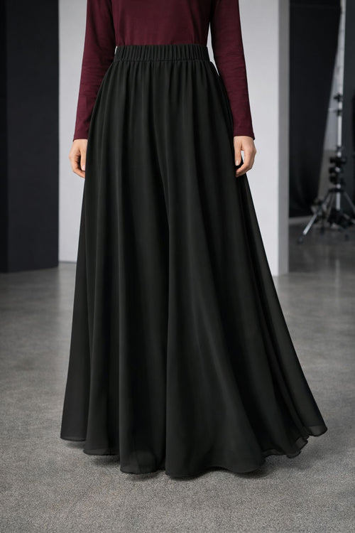 Christian Dance Chiffon Palazzo-Elegant Flowing Worship Pants