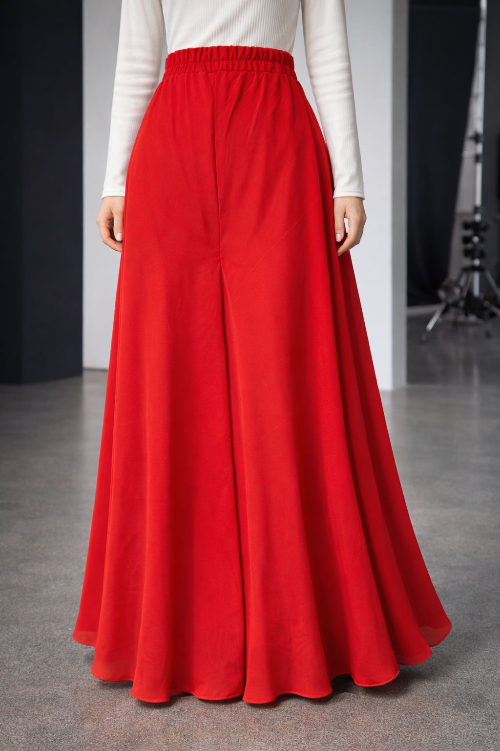 Christian Dance Chiffon Palazzo-Elegant Flowing Worship Pants